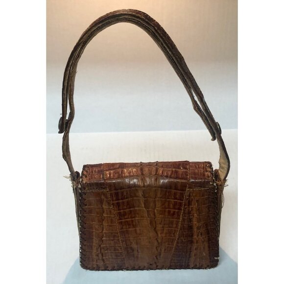Vintage 1950 alligator small handbag purse made in Cuba note inside - Picture 6 of 16